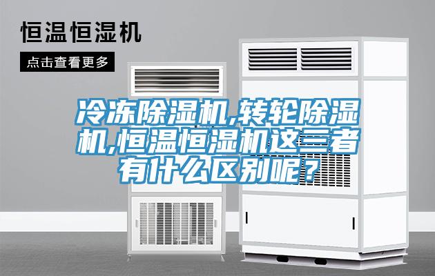 冷凍除濕機,轉輪除濕機,恒溫恒濕機這三者有什么區別呢?