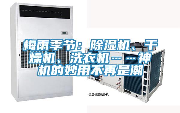 梅雨季節：除濕機、干燥機、洗衣機……神機的妙用不再是潮