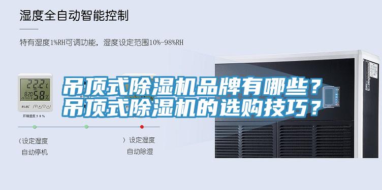 吊頂式除濕機品牌有哪些？吊頂式除濕機的選購技巧？