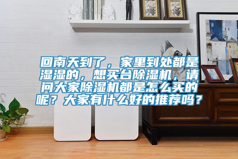 回南天到了,家里到處都是濕濕的,想買臺除濕機,請問大家除濕機都是怎么買的呢?大家有什么好的推薦嗎?