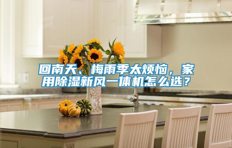 回南天、梅雨季太煩惱,家用除濕新風(fēng)一體機(jī)怎么選?