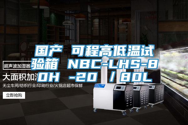 國產(chǎn) 可程高低溫試驗(yàn)箱 NBC-LHS-80H -20℃/80L