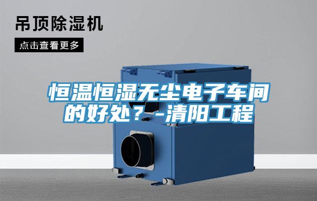 恒溫恒濕無塵電子車間的好處?-清陽工程